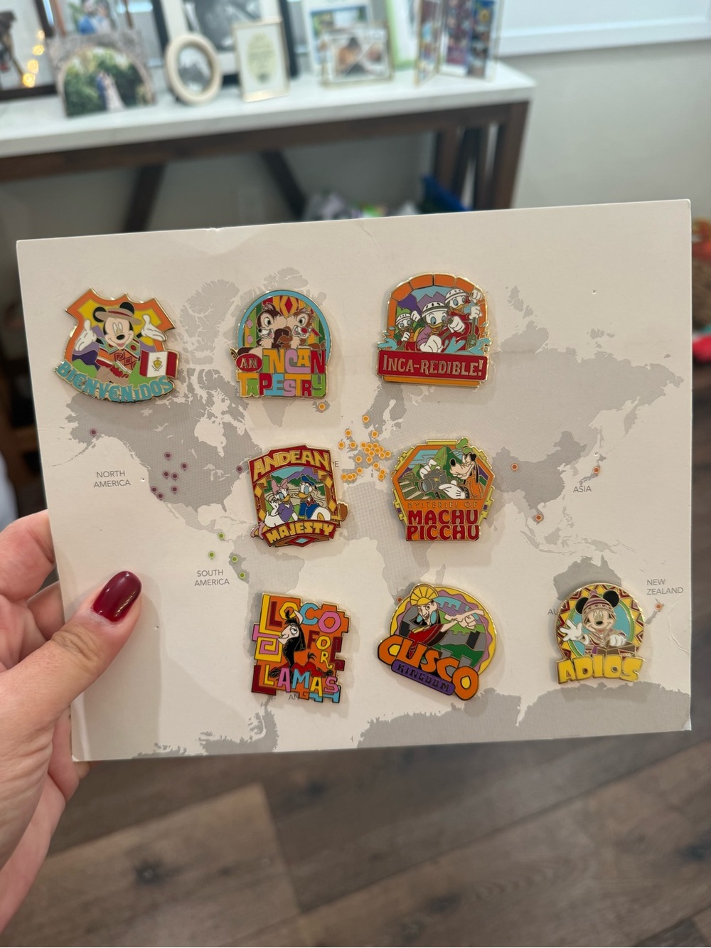 Adventure by Disney Peru Travel Enamel Pin Set complete (8)